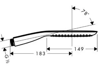 Лейка для душа Hansgrohe PuraVida хром, современные, hi-tech - фото 4
