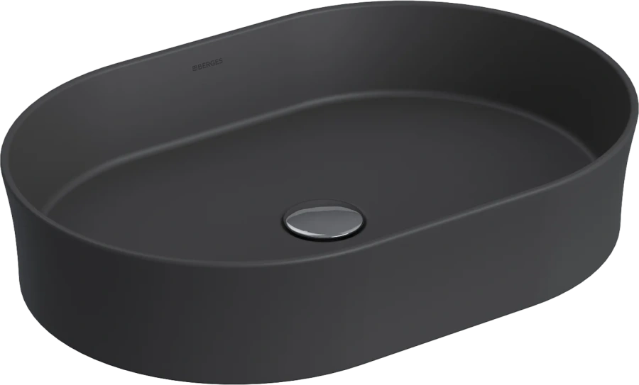 Раковина BERGES Ego 55 см матовый антрацит - фото 1