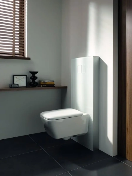 Унитаз подвесной Geberit iCon Square 201950000 безободковый, прямоугольной формы - фото 8