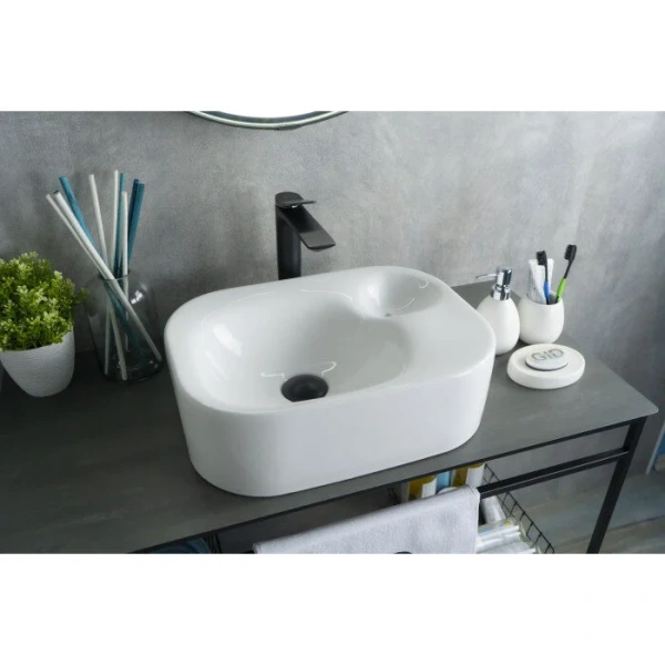 Раковина GID Geometrico N9266 47 см белая - фото 3