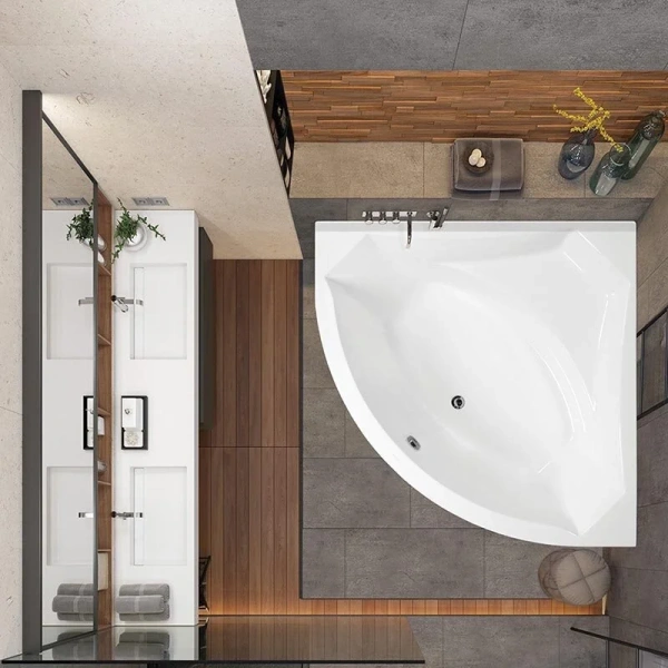 Ванна акриловая Vagnerplast Veronela Corner 140×140 см белая - фото 3