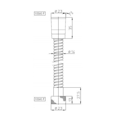 Шланг, хром, Bossini A00048 CR - фото 3