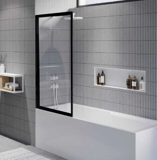 Душевая перегородка черная Lucid GD501 80 см, современные, hi-tech - фото 2