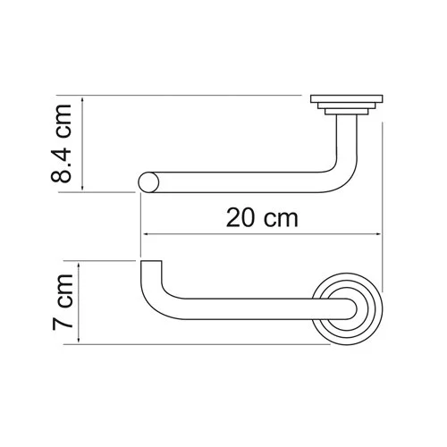 Бумагодержатель WasserKRAFT Ammer никель, классические, ретро - фото 2