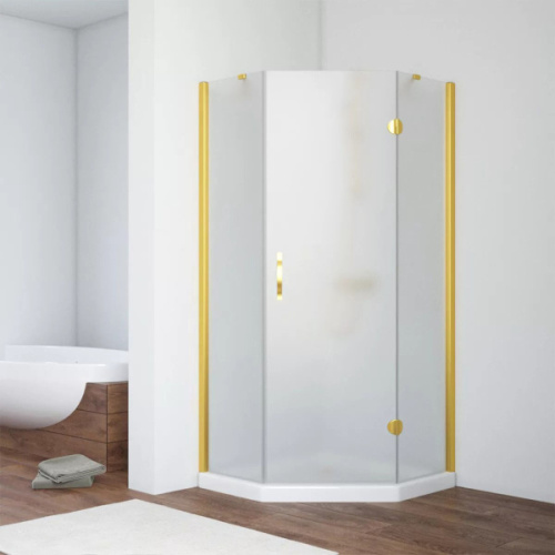 Душевой уголок стекло сатин Vegas-glass AFA-Pen 100 10 R, хром, бронза, золото, белые, черные, другие - фото 4