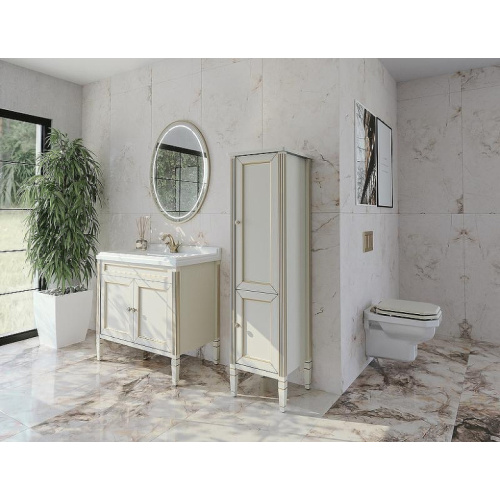 Шкаф-пенал напольный Caprigo Albion Promo 43 см Bianco Antico, правый - фото 2