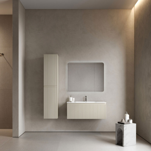 Тумба под раковину подвесная Sancos Snob R 1.0 100 см beige soft - фото 2