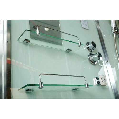 Душевая кабина Deto V 120х90 см средний поддон, пристенные, с гидромассажем, c тропическим душем, с вентиляцией, с крышей - фото 5