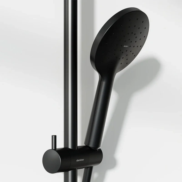 Душевая стойка Damixa Jupiter черная, с тропическим душем - фото 4