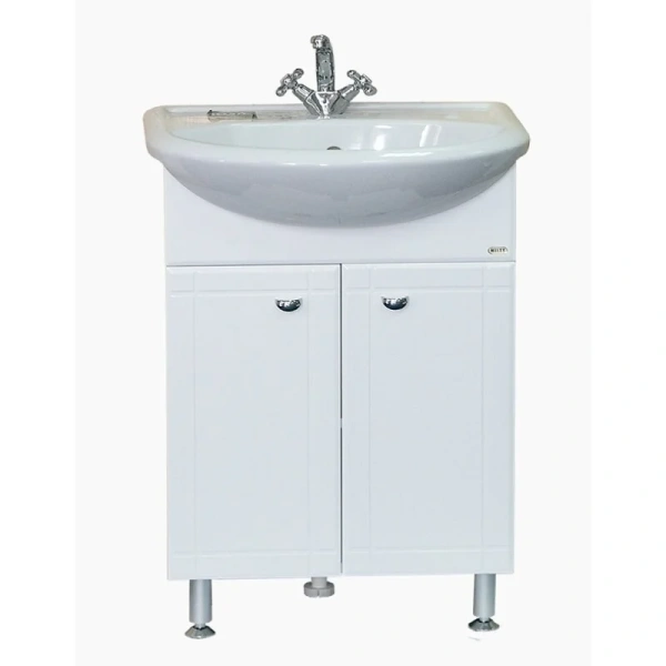 Тумба под раковину напольная Misty Уют 50 см белая - фото 1