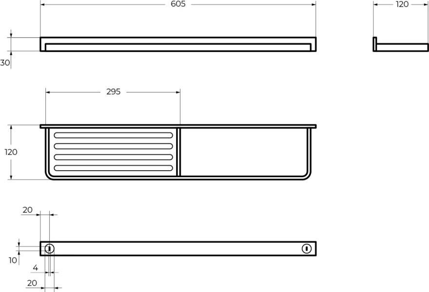 Полочка для ванной Cezares Maxima с полотенцедержателем - фото 2