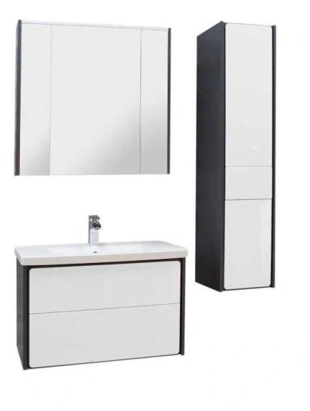 Зеркальный шкаф с подсветкой Roca Ronda 70 см белый глянец/антрацит, 70 см - фото 3