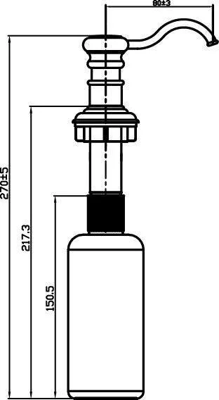 Дозатор для мыла Omoikiri OM-01-PA пастила, классические, ретро - фото 2