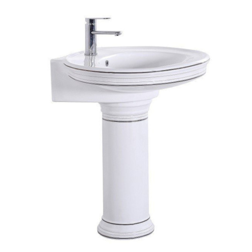 Раковина Ceramalux Luxe Classic 75 см белый/хром - фото 1
