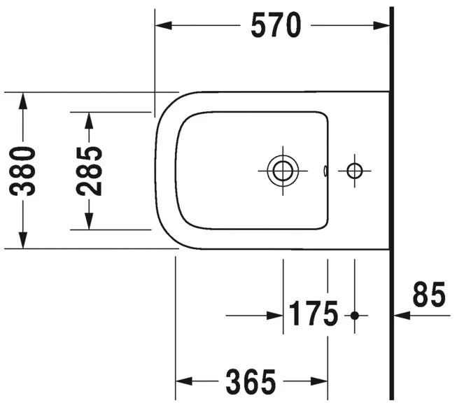 Биде подвесное Duravit P3 Comforts белое - фото 3
