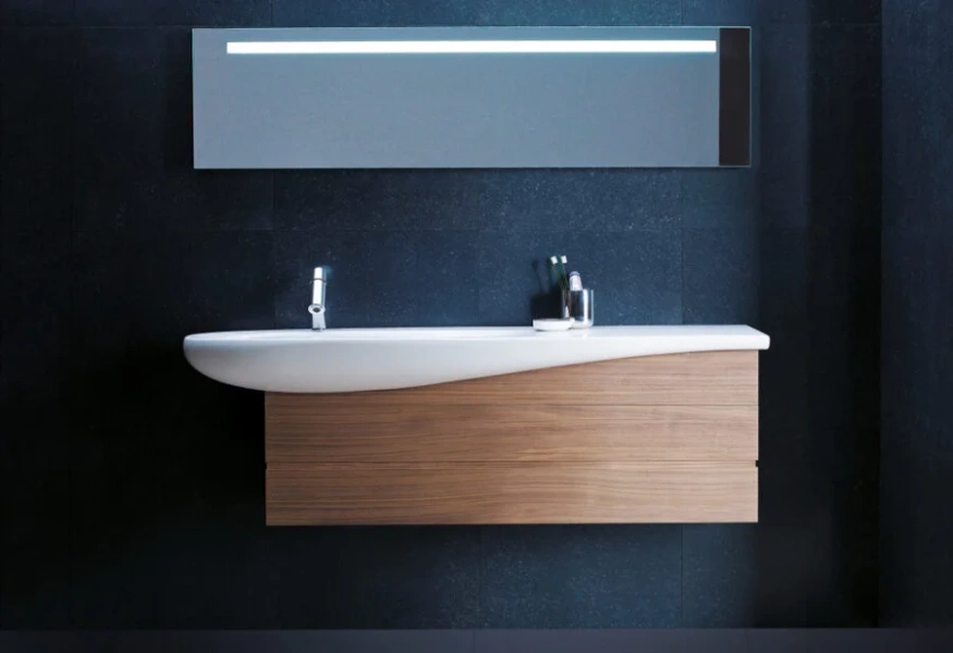 Тумба под раковину подвесная Laufen Ilbagnoalessi One 75 см белая, подвесная, пристенная - фото 4