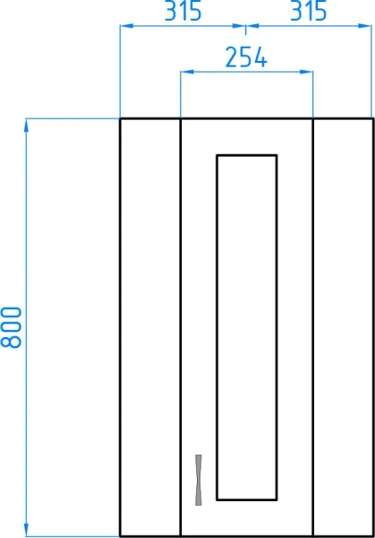 Шкаф подвесной Style Line Эко Стандарт 30 см угловой, подвесные - фото 5