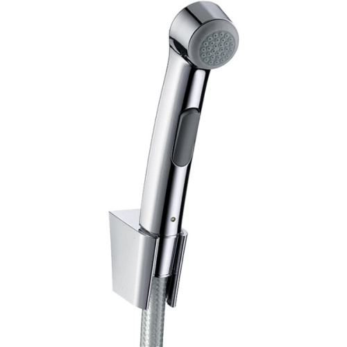 Гигиеническая лейка с держателем и шлангом Hansgrohe хром - фото 1