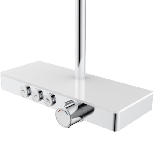 Душевая стойка BERGES Morans хром сильвер, с изливом - фото 5