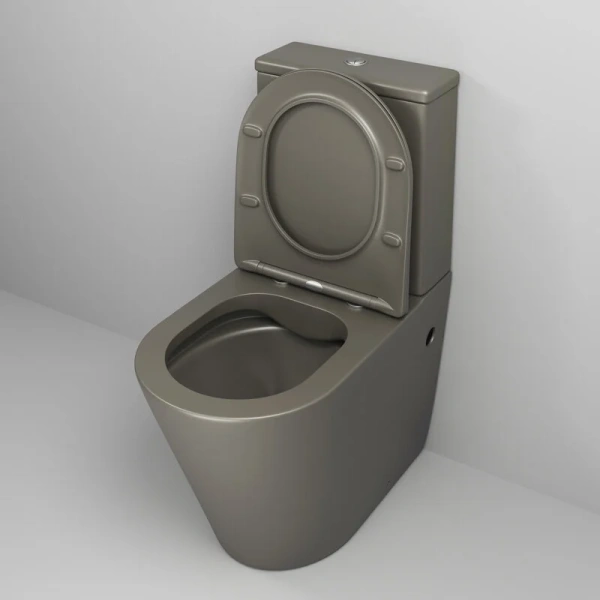 Унитаз компакт Grossman Color хаки матовый, с горизонтальным, прямым выпуском, с прямым выпуском - фото 7