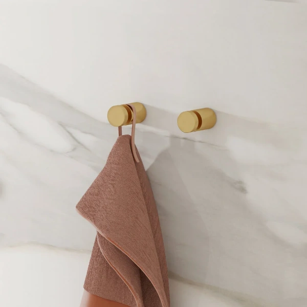 Крючок для ванной IDDIS Petite матовое золото - фото 3