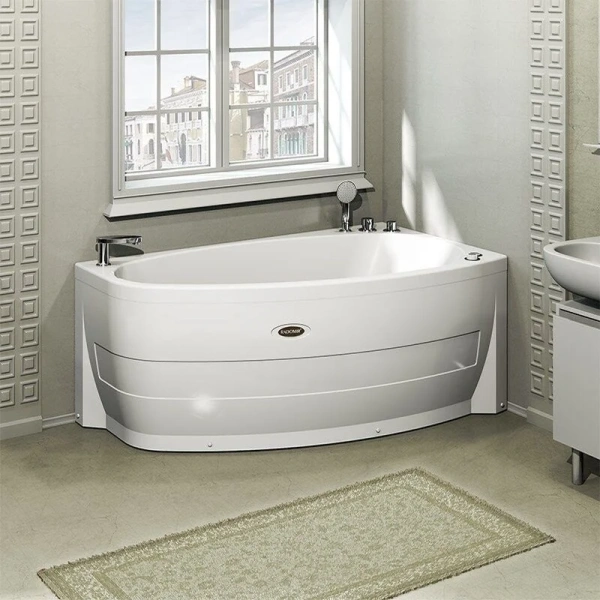 Акриловая ванна Радомир Орсини 1-01-2-2-1-032К, 160 х 90 см, правая, каркас, фронтальный экран, сифон, слив-перелив автомат в комплекте, белая/хром - фото 4