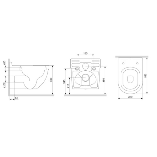 Схема, безободковые, сиденье с микролифтом , с антивсплеском - фото 5