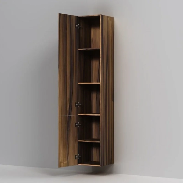 Шкаф-пенал подвесной Am.Pm Gem 30 см левый орех, пристенные, высокие - фото 6