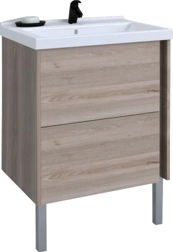 Тумба под раковину подвесная Акватон Стоун 60 см сосна арлингтон, современная, hi-tech - фото 3