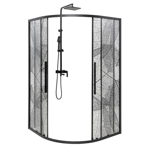 Душевой уголок Deto HB 80x80 см профиль черный - фото 4
