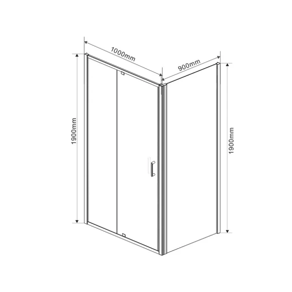 Душевой уголок Vincea Intra VSR-1I901090C 100x90 см хром - фото 2