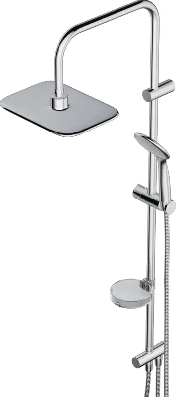 Душевая стойка Damixa Palace Grand с полочкой, хром, с изливом - фото 5