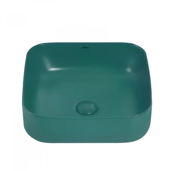 Раковина Abber Rechteck 38,5 см темно-зеленая матовая, другие - фото 4