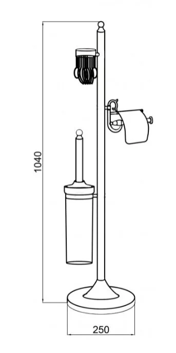 Стойка для ванной Boheme Imperiale золото - фото 2