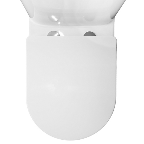 Унитаз компакт Azario Berton с сиденьем микролифт, безободковые, сиденье с микролифтом , с антивсплеском, компакт, низкие - фото 5