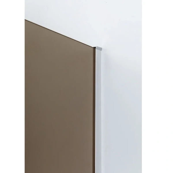 Душевая перегородка Cezares Liberta 100 см стекло бронза, профиль хром - фото 3