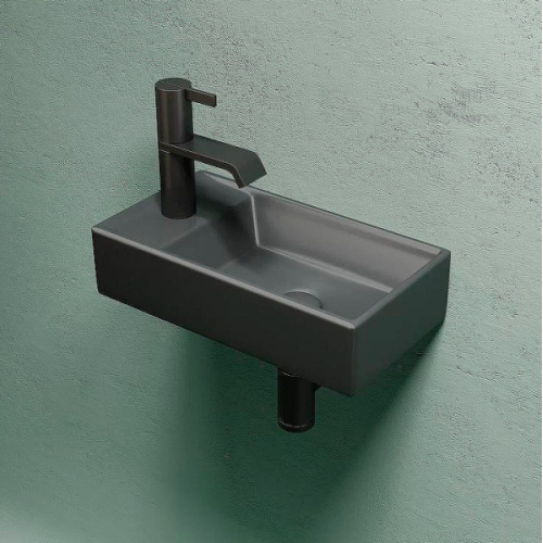 Раковина Ceramica Nova Element 40 см чаша справа темный антрацит - фото 4