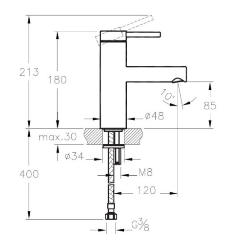 Смеситель для раковины VitrA Pure A41260EXP - фото 3