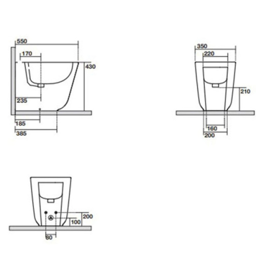 Биде напольное Kerasan Tribeca Nut Brown - фото 4