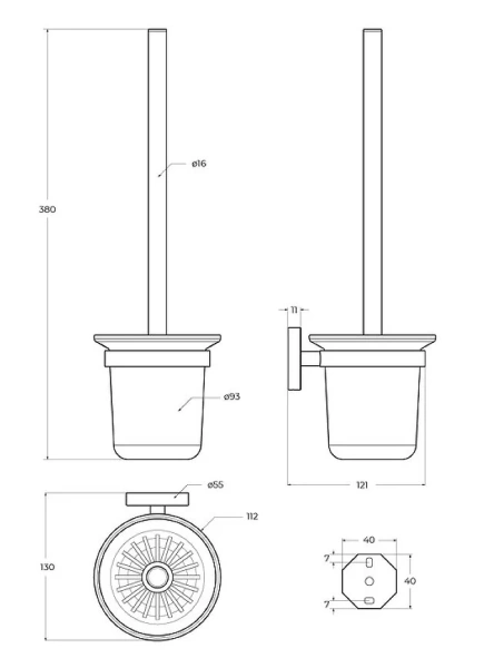 Ершик Cezares Relax брашированное золото - фото 2