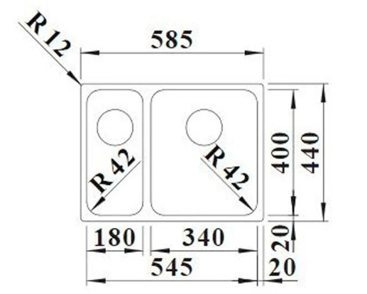 Мойка для кухни Blanco Solis 340/180-U 58 см нержавеющая сталь - фото 2
