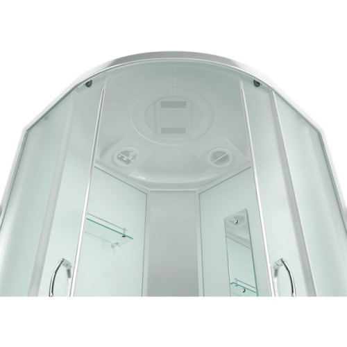 Душевая кабина Erlit Comfort ER3510P-C 100х100 см угловая, стеклянные, матовые, тонированные - фото 7