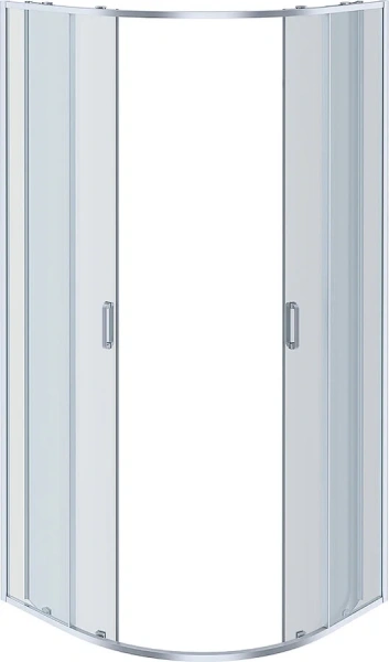 Душевой уголок Акватек 100x100 см профиль черный, стекло прозрачное, современные, hi-tech - фото 3