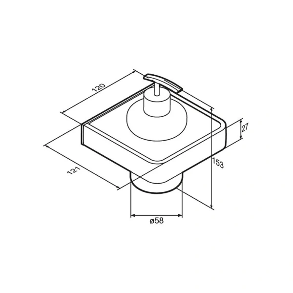 Дозатор для жидкого мыла Damixa Jupiter стеклянный - фото 2