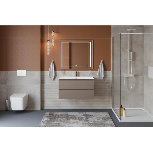 Тумба под раковину подвесная BelBagno Kraft 100 см бежевый матовый - фото 2