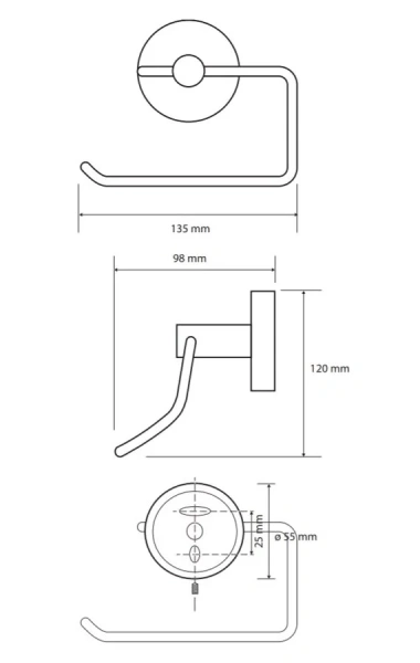 Бумагодержатель Bemeta Neo без крышки - фото 2