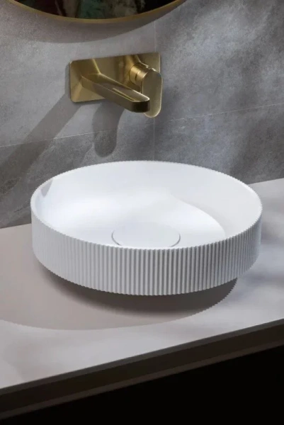 Раковина Boheme Corian 40 см белая - фото 3