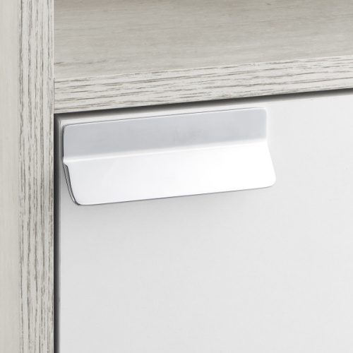 Шкаф подвесной Акватон Флай 35 см белый/дуб крафт, правый, пристенные, низкие - фото 6