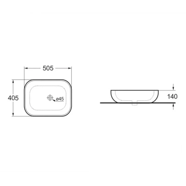 Раковина Vincea 50 см накладная, антрацит матовый - фото 2