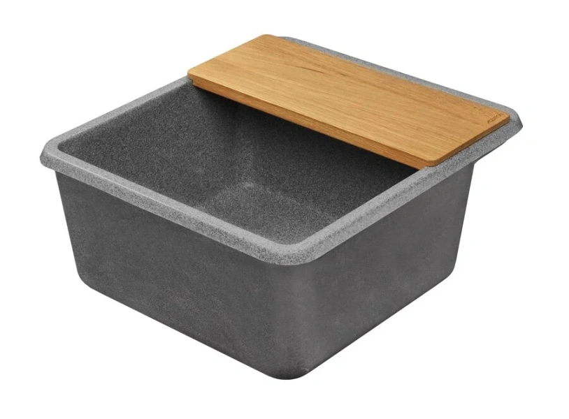 Мойка для кухни Акватон Беллис 57 см серая, с одной основной чашей - фото 7